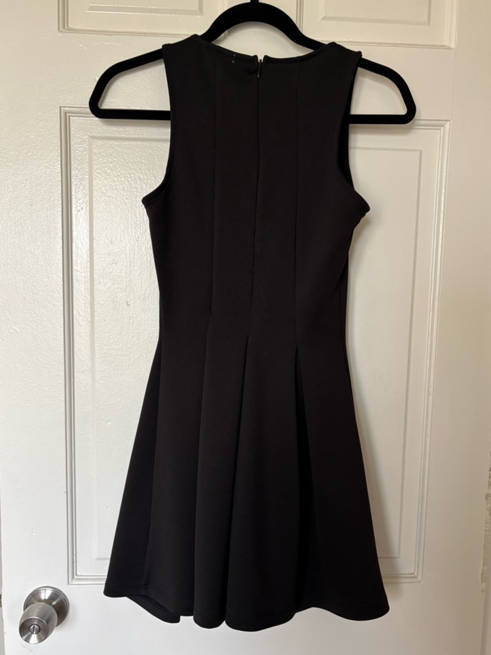 Black Sleeveless Fit-and-Flare Dress - Picture 4 of 5